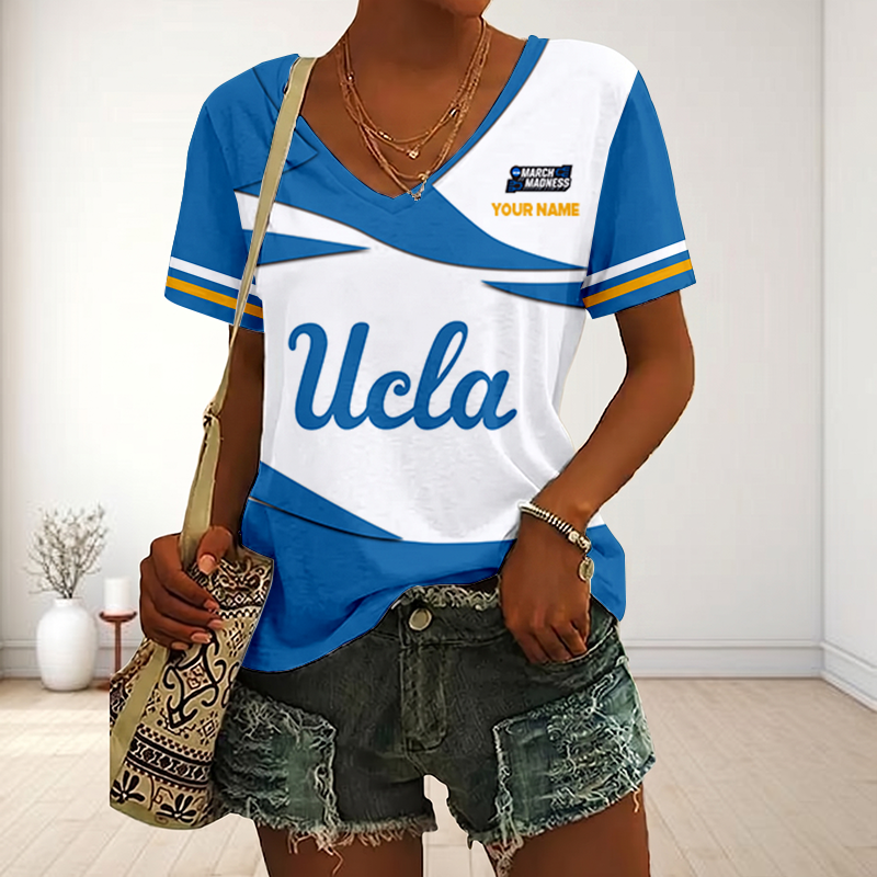 LIMITED DROP - NEW CUSTOMIZED | NCAA MAM04 UCB UCLA BRUINS V-NECK FEMALE SHIRT