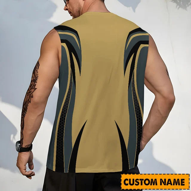 LIMITED EDITION - NEW CUSTOMIZED NHL04 VGK VEGAS GOLDEN KNIGHTS TANK TOP & GYM SHIRT