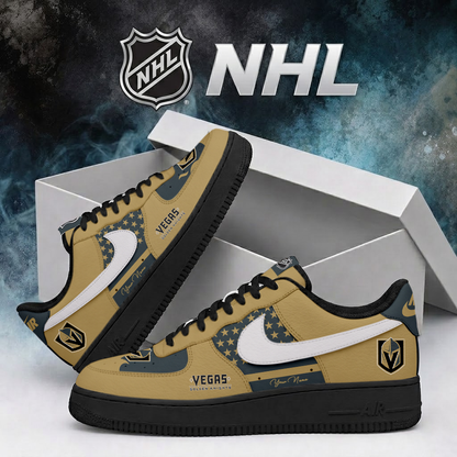 SPECIAL EDITION - NEW CUSTOMIZED NHL04 VGK VEGAS GOLDEN KNIGHTS AF1 SHOES