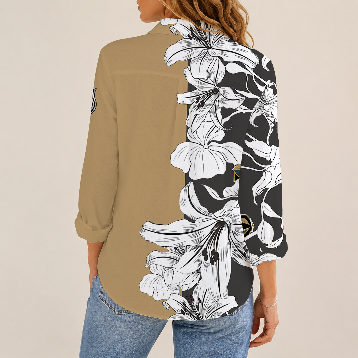 [SUPER SALE] NEW CUSTOMIZED NHL04 VGK VEGAS GOLDEN KNIGHTS WOMEN CASUAL SHIRT