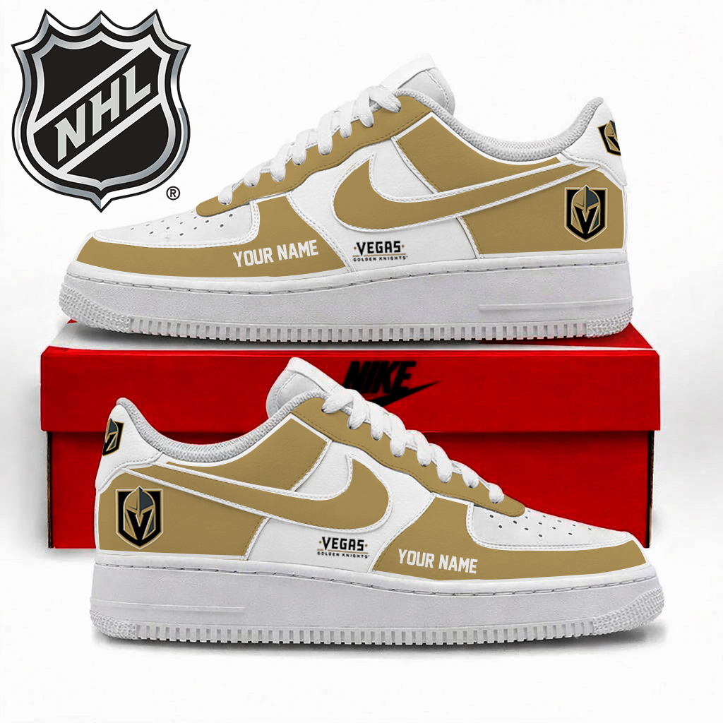 LIMITED EDITION - NEW CUSTOMIZED NHL04 VGK VEGAS GOLDEN KNIGHTS AF1 SHOES