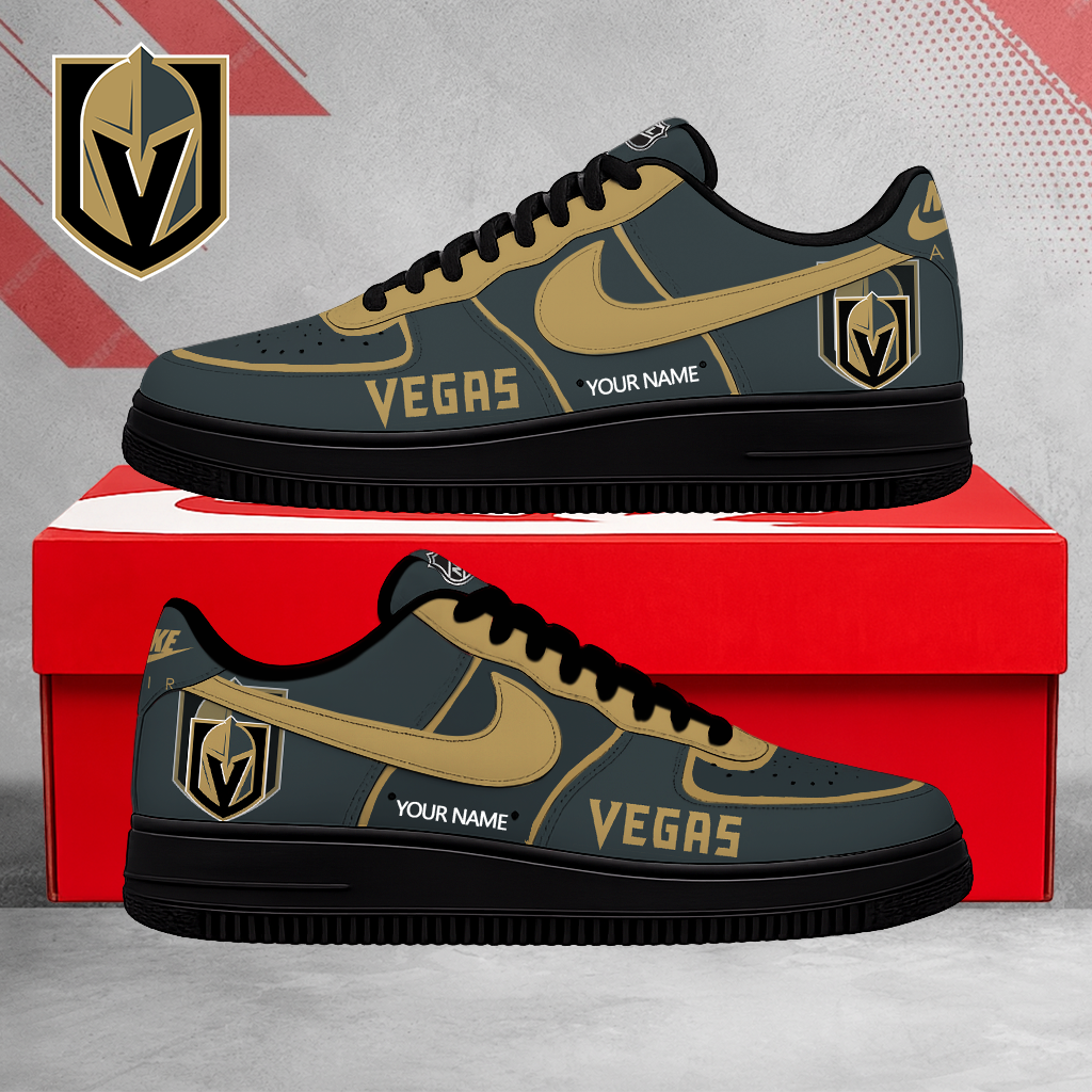 LIMITED EDITION - NEW CUSTOMIZED NHL04 VGK VEGAS GOLDEN KNIGHTS AF1 SHOES
