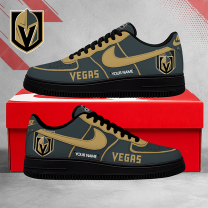 LIMITED EDITION - NEW CUSTOMIZED NHL04 VGK VEGAS GOLDEN KNIGHTS AF1 SHOES