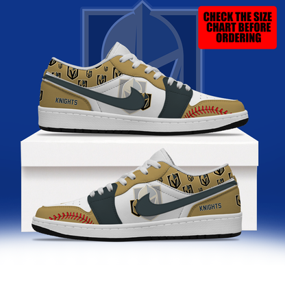 [SUPER SALE] NEW CUSTOMIZED NHL04 VGK VEGAS GOLDEN KNIGHTS AIR JORDAN LOW SHOES