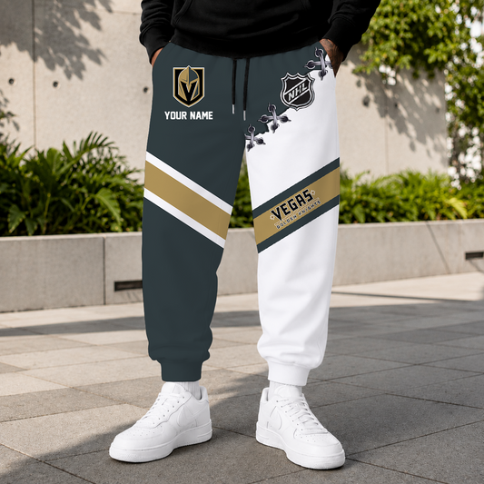 LIMITED EDITION - NEW CUSTOMIZED NHL04 VGK VEGAS GOLDEN KNIGHTS SWEATPANTS