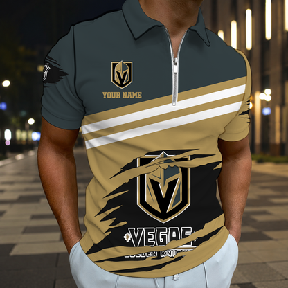 ELITE EDITION - NEW CUSTOMIZED NHL04 VGK VEGAS GOLDEN KNIGHTS T-SHIRT, POLO SHIRT, ZIP POLO SHIRT, SWEATSHIRT, HOODIE & ZIP HOODIE