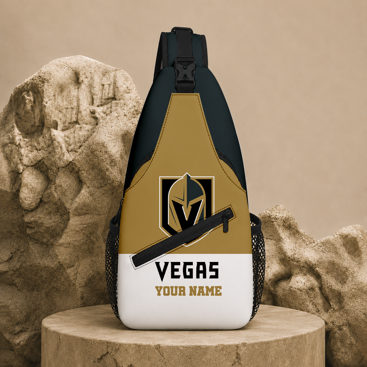 LIMITED EDITION - NEW CUSTOMIZED NHL04 VGK VEGAS GOLDEN KNIGHTS SLING BAG