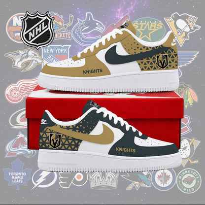 LIMITED EDITION - NEW CUSTOMIZED NHL04 VGK VEGAS GOLDEN KNIGHTS AF1 SHOES