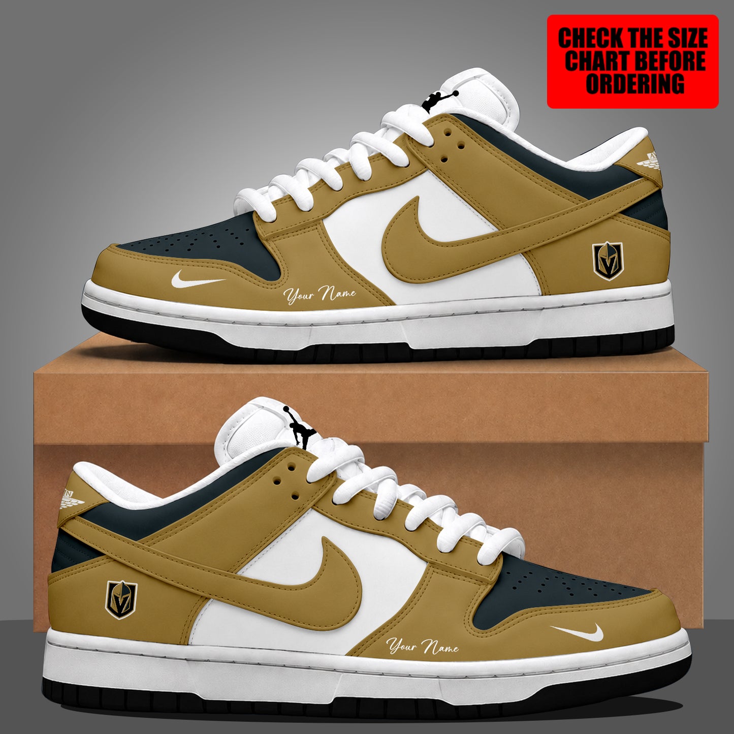 [SUPER SALE] NEW CUSTOMIZED NHL04 VGK VEGAS GOLDEN KNIGHTS DUNK LOW SHOES