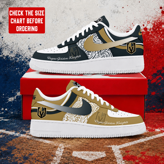 LIMITED EDITION - NEW CUSTOMIZED NHL04 VGK VEGAS GOLDEN KNIGHTS AF1 SHOES