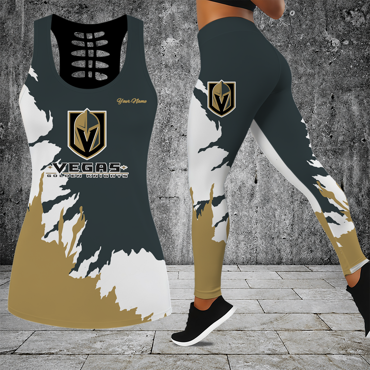 [SUPER SALE] NEW CUSTOMIZED NHL04 VGK VEGAS GOLDEN KNIGHTS MEN'S DRAWSTRING CARGO SHORTS