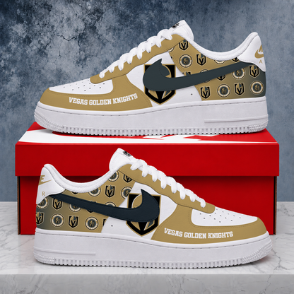 LIMITED EDITION - NEW CUSTOMIZED NHL04 VGK VEGAS GOLDEN KNIGHTS AF1 SHOES