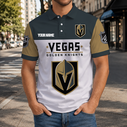 EXCLUSIVE EDITION - NEW CUSTOMIZED NHL04 VGK VEGAS GOLDEN KNIGHTS T-SHIRT, POLO SHIRT, ZIP POLO SHIRT, SWEATSHIRT, HOODIE & ZIP HOODIE
