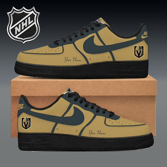 LIMITED EDITION - NEW CUSTOMIZED NHL04 VGK VEGAS GOLDEN KNIGHTS AF1 SNEAKER