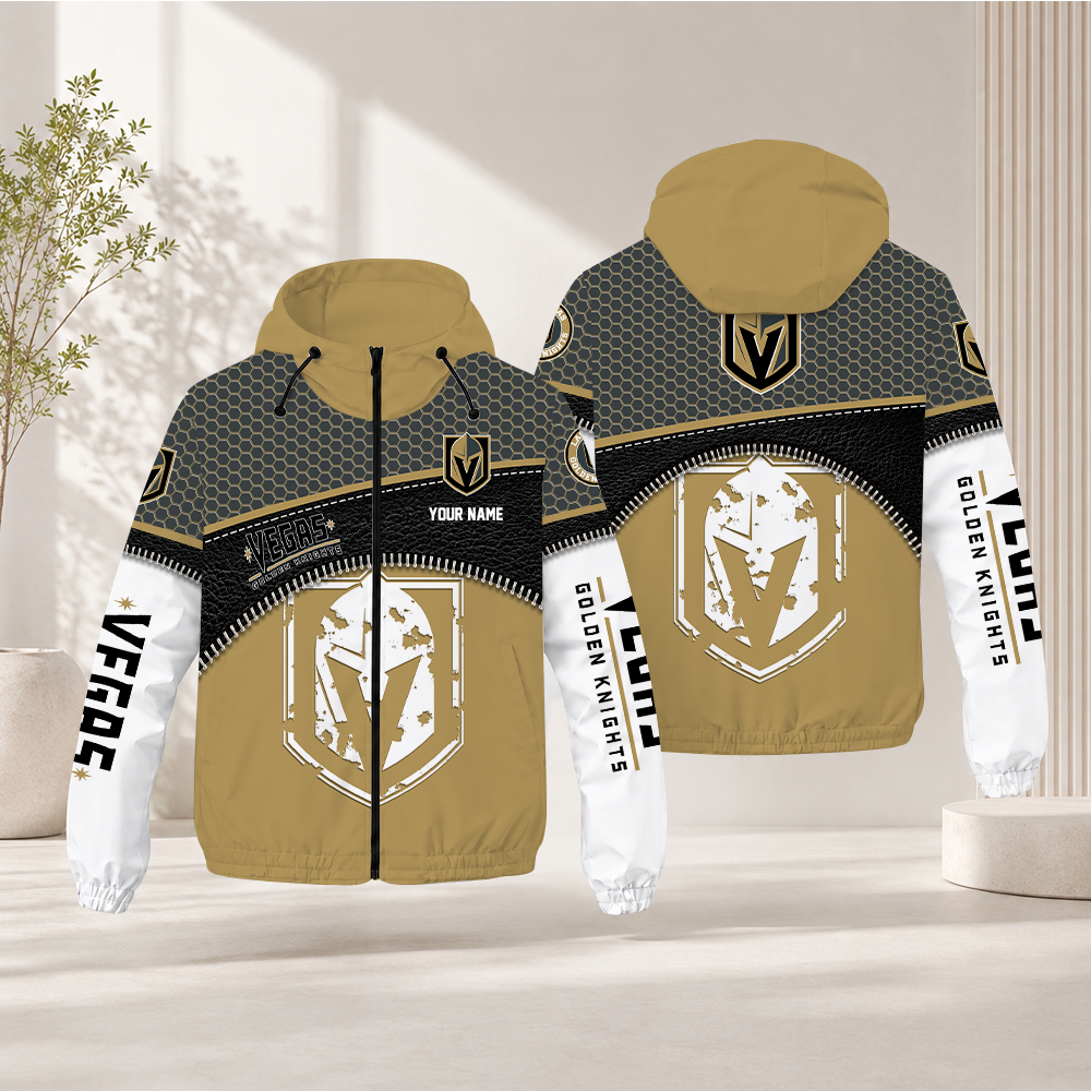 EXCLUSIVE EDITION - NEW CUSTOMIZED NHL04 VGK VEGAS GOLDEN KNIGHTS WINDBREAKER JACKET