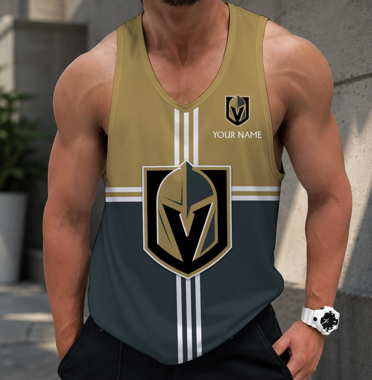 LIMITED EDITION - NEW CUSTOMIZED NHL04 VGK VEGAS GOLDEN KNIGHTS MEN'S TANK TOP