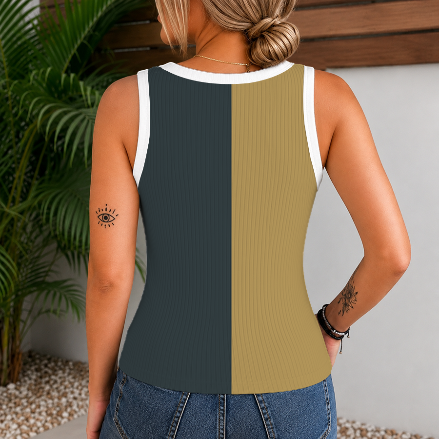 [SUPER SALE] NEW CUSTOMIZED NHL04 VGK VEGAS GOLDEN KNIGHTS WOMEN'S V-NECK TANK TOP