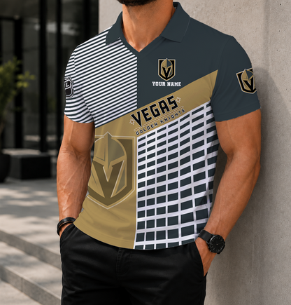 VIRAL EDITION - NEW CUSTOMIZED NHL04 VGK VEGAS GOLDEN KNIGHTS POLO SHIRT