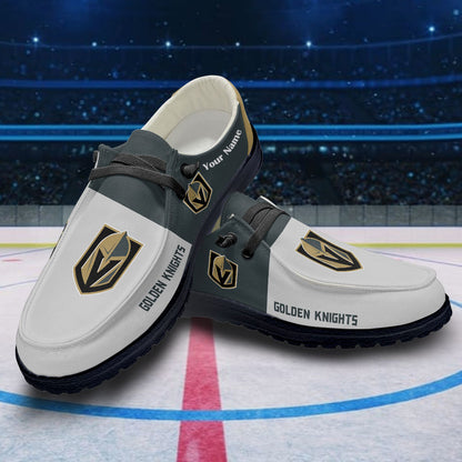LIMITED EDITION - NEW CUSTOMIZED NHL04 VGK VEGAS GOLDEN KNIGHTS PREMIUM LOAFER SHOES