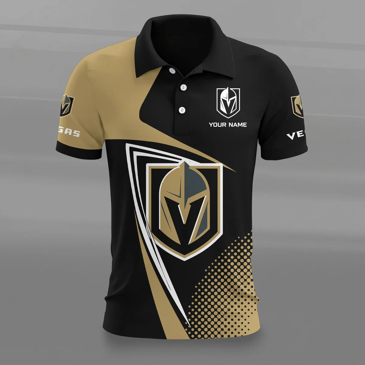 [SUPER SALE] NEW CUSTOMIZED NHL04 VGK VEGAS GOLDEN KNIGHTS POLO SHIRT