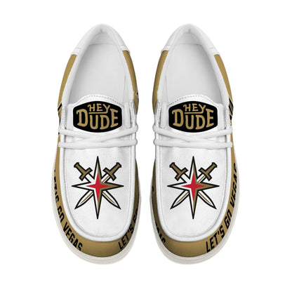LIMITED EDITION - NEW CUSTOMIZED NHL04 VGK VEGAS GOLDEN KNIGHTS LOAFER SHOES