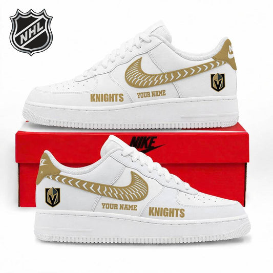 LIMITED EDITION - NEW CUSTOMIZED NHL04 VGK VEGAS GOLDEN KNIGHTS AF1 SNEAKERS