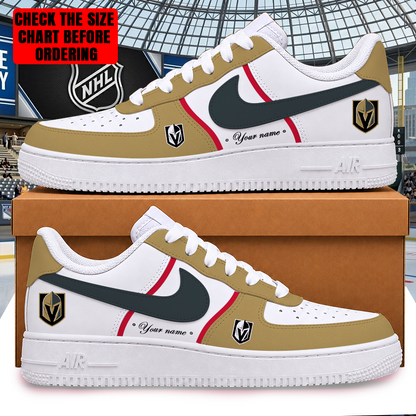 LIMITED EDITION - NEW CUSTOMIZED NHL04 VGK VEGAS GOLDEN KNIGHTS AF1 SHOES