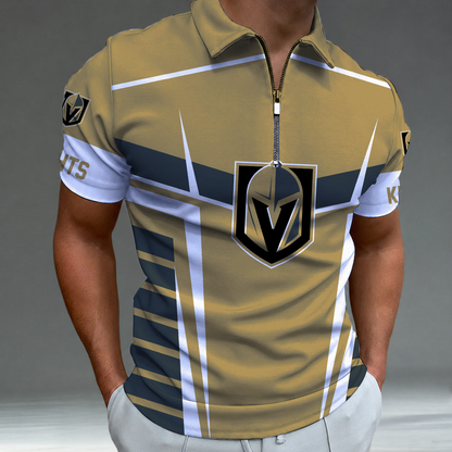 LIMITED EDITION - NEW CUSTOMIZED NHL04 VGK VEGAS GOLDEN KNIGHTS POLO SHIRT
