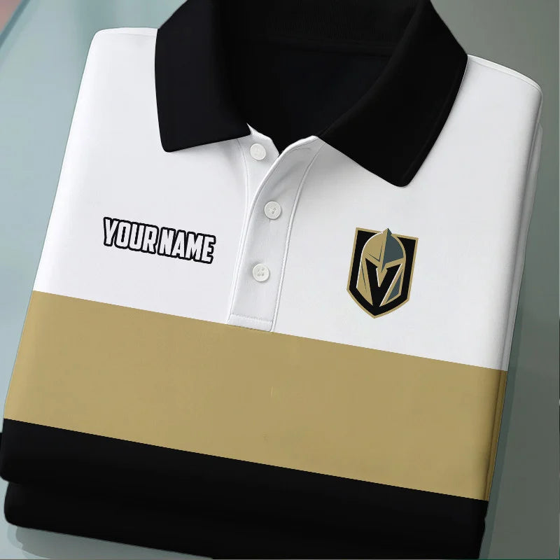 [SUPER SALE] NEW CUSTOMIZED NHL04 VGK VEGAS GOLDEN KNIGHTS POLO SHIRT