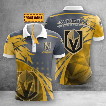 LIMITED EDITION - NEW CUSTOMIZED NHL04 VGK VEGAS GOLDEN KNIGHTS POLO SHIRT, ZIP POLO SHIRT & T-SHIRTS