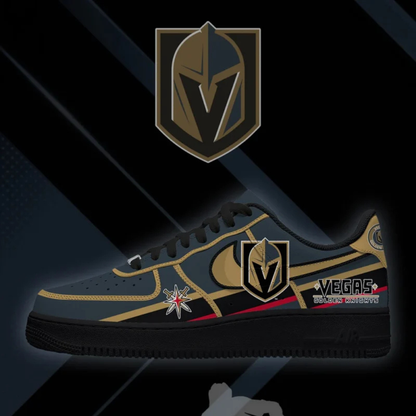 LIMITED EDITION - NEW CUSTOMIZED NHL04 VGK VEGAS GOLDEN KNIGHTS AF1 SHOES