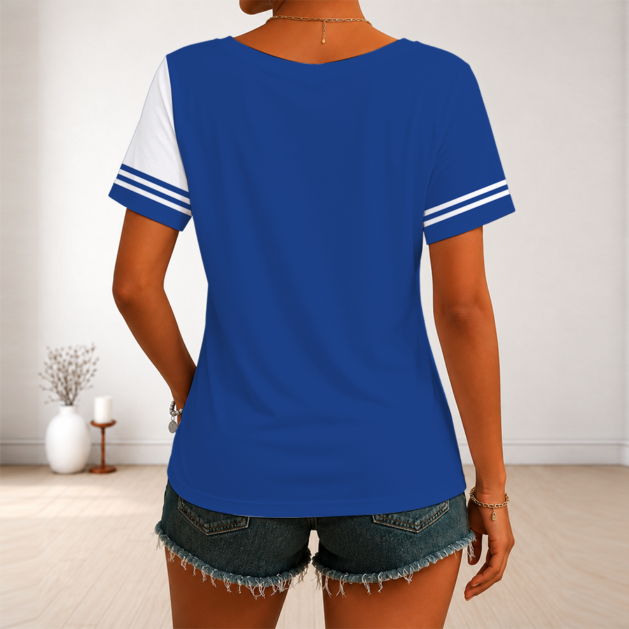 LIMITED EDITION - NEW CUSTOMIZED NBA04 NYK NEW YORK KNICKS V-NECK FEMALE SHIRT
