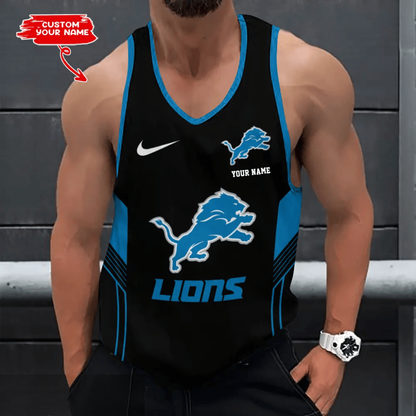 [SPECIAL OFFER] NEW CUSTOMIZED NFL04 DTL DETROIT LIONS UNISEX TANK TOP