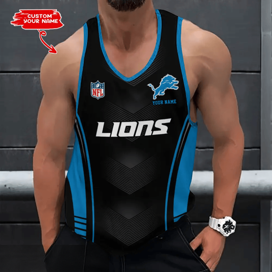 [SPECIAL OFFER] NEW CUSTOMIZED NFL04 DTL DETROIT LIONS UNISEX TANK TOP