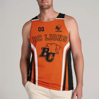 [FAN EXCLUSIVE] NEW CUSTOMIZED CFL05 BCL BC LIONS UNISEX TANK TOP