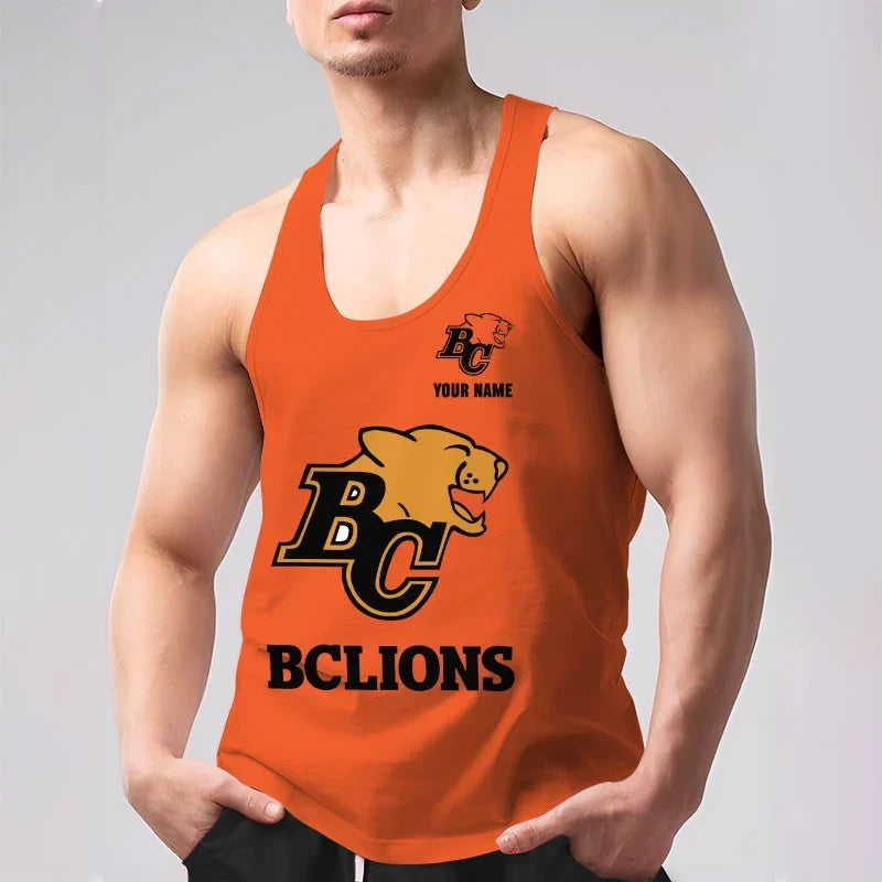 [FAN EXCLUSIVE] NEW CUSTOMIZED CFL05 BCL BC LIONS UNISEX TANK TOP