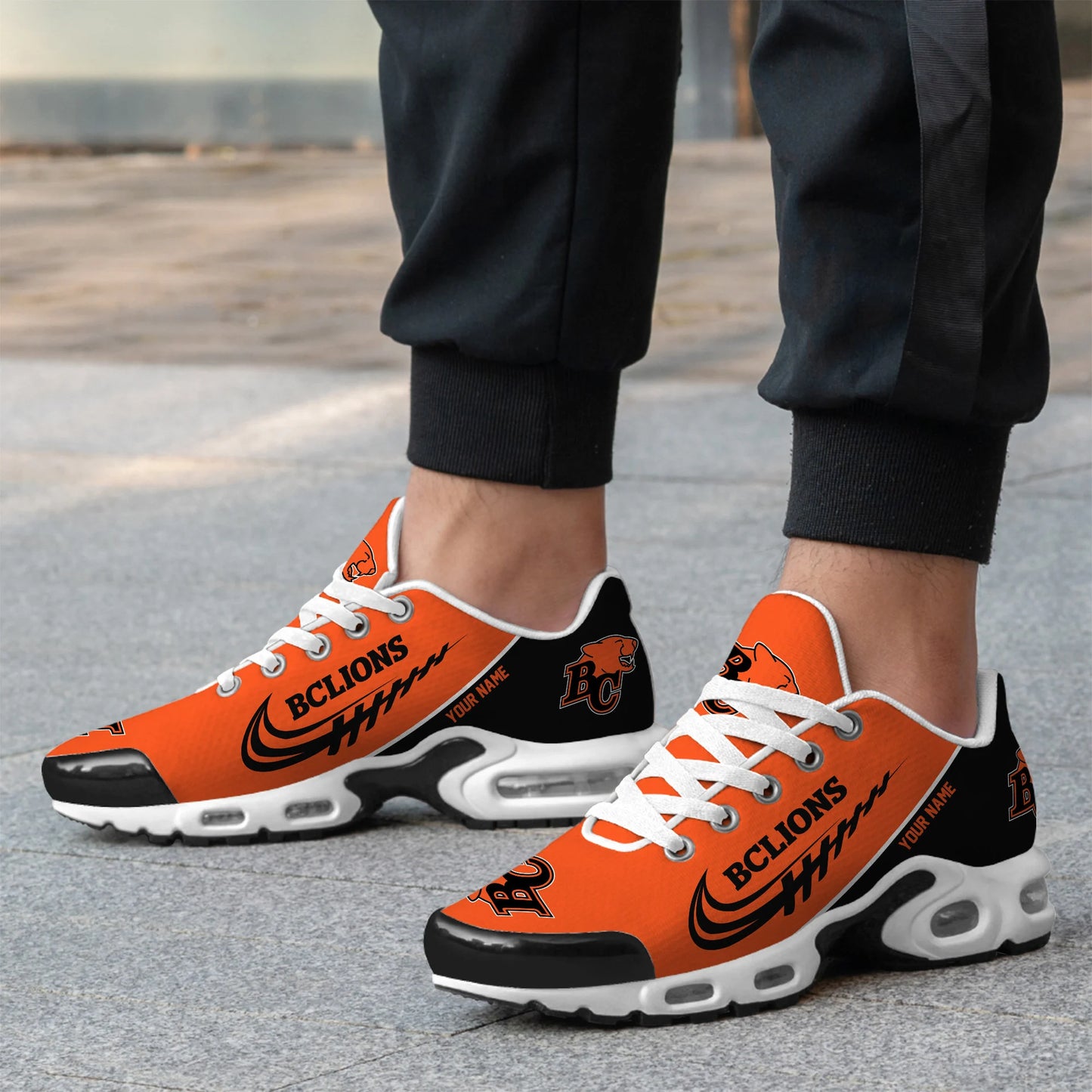 [FAN EXCLUSIVE] NEW CUSTOMIZED CFL05 BCL BC LIONS AIR MAX PLUS SNEAKERS