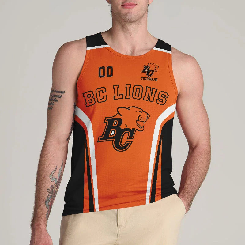 [FAN EXCLUSIVE] NEW CUSTOMIZED CFL05 BCL BC LIONS UNISEX TANK TOP