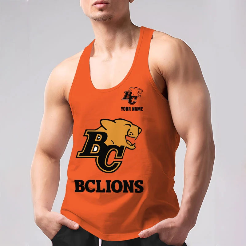 [FAN EXCLUSIVE] NEW CUSTOMIZED CFL05 BCL BC LIONS UNISEX TANK TOP