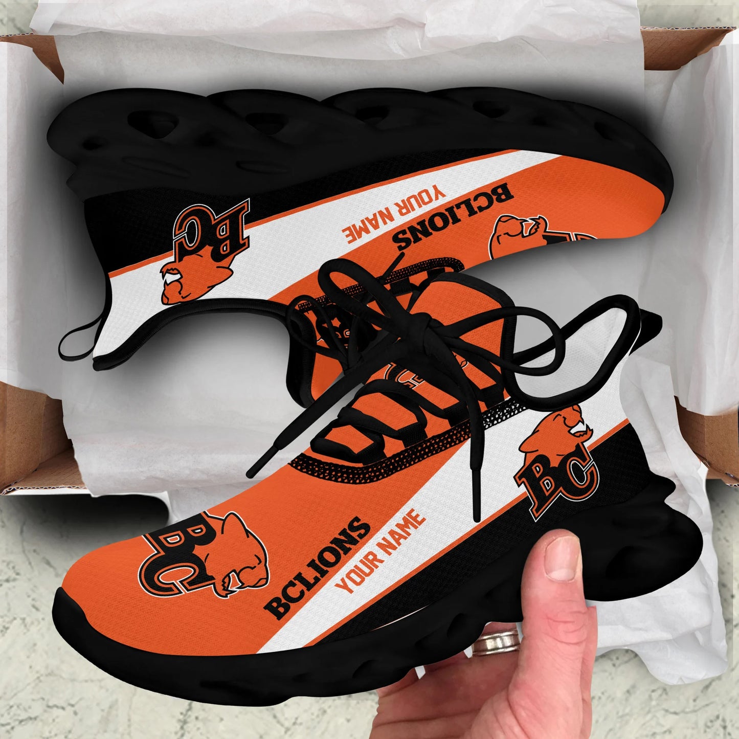 [FAN EXCLUSIVE] NEW CUSTOMIZED CFL05 BCL BC LIONS MAX SOUL SHOES