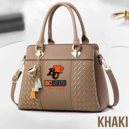 [FAN EXCLUSIVE] NEW CUSTOMIZED CFL05 BCL BC LIONS MULTICOLOR HANDBAG