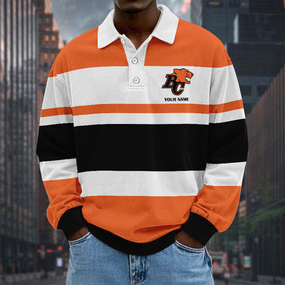[FAN EXCLUSIVE] NEW CUSTOMIZED CFL05 BCL BC LIONS LONG SLEEVE POLO
