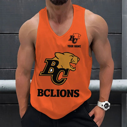 [FAN EXCLUSIVE] NEW CUSTOMIZED CFL05 BCL BC LIONS UNISEX TANK TOP