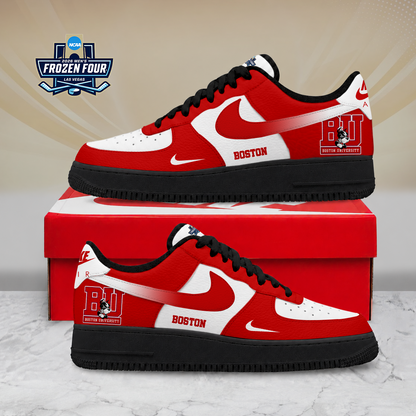 LIMITED EDITION - NEW CUSTOMIZED NCAA MFF05 BUT BOSTON UNIVERSITY TERRIERS AF1 SHOES