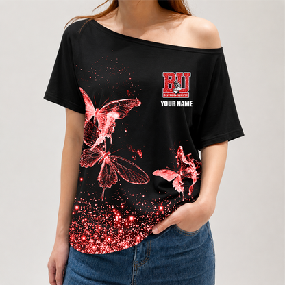 [FAN FAVORITE] NEW CUSTOMIZED NCAA MFF05 BUT BOSTON UNIVERSITY TERRIERS OFF-SHOULDER SHIRT