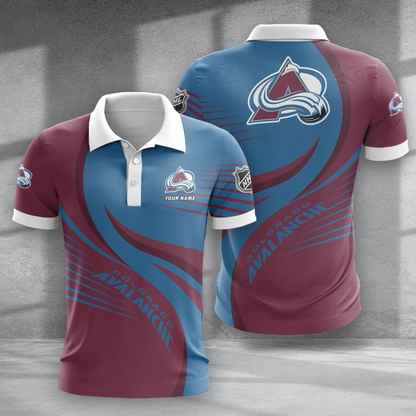 LIMITED EDITION - NEW CUSTOMIZED NHL05 CAL COLORADO AVALANCHE POLO SHIRT & T-SHIRTS