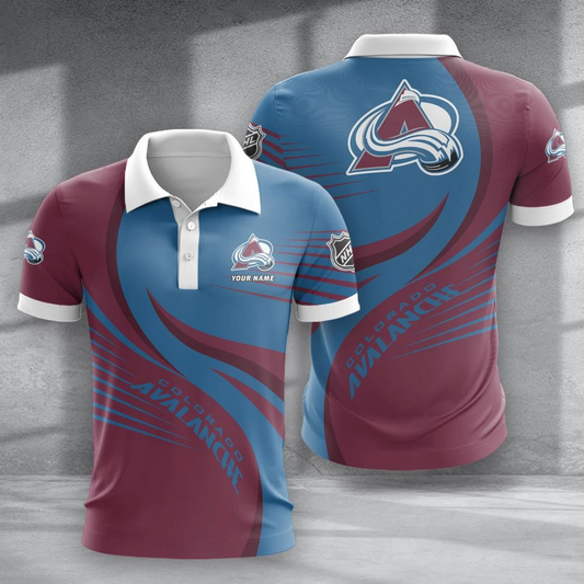 LIMITED EDITION - NEW CUSTOMIZED NHL05 CAL COLORADO AVALANCHE POLO SHIRT & T-SHIRTS
