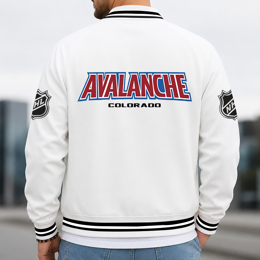 [SUPER SALE] NEW CUSTOMIZED NHL05 CAL COLORADO AVALANCHE MULTICOLOR MEN'S CASUAL JACKET