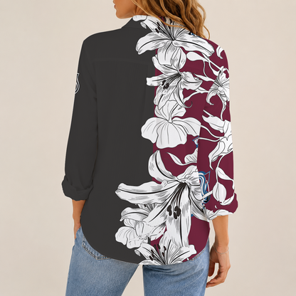 [SUPER SALE] NEW CUSTOMIZED NHL05 CAL COLORADO AVALANCHE WOMEN CASUAL SHIRT