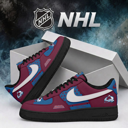 SPECIAL EDITION - NEW CUSTOMIZED NHL05 CAL COLORADO AVALANCHE AF1 SHOES